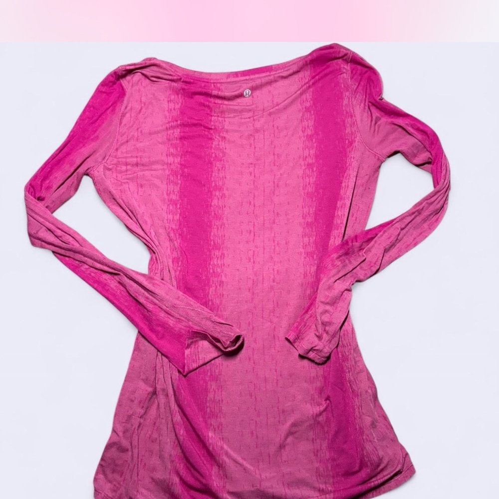 Lululemon Athletica Vibrant Pink Long Sleeve Top